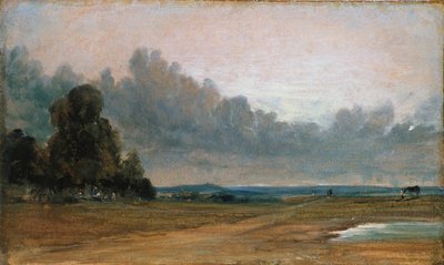 遠くにハローがあるハムステッドヒースの眺め（1822） 作： John Constable